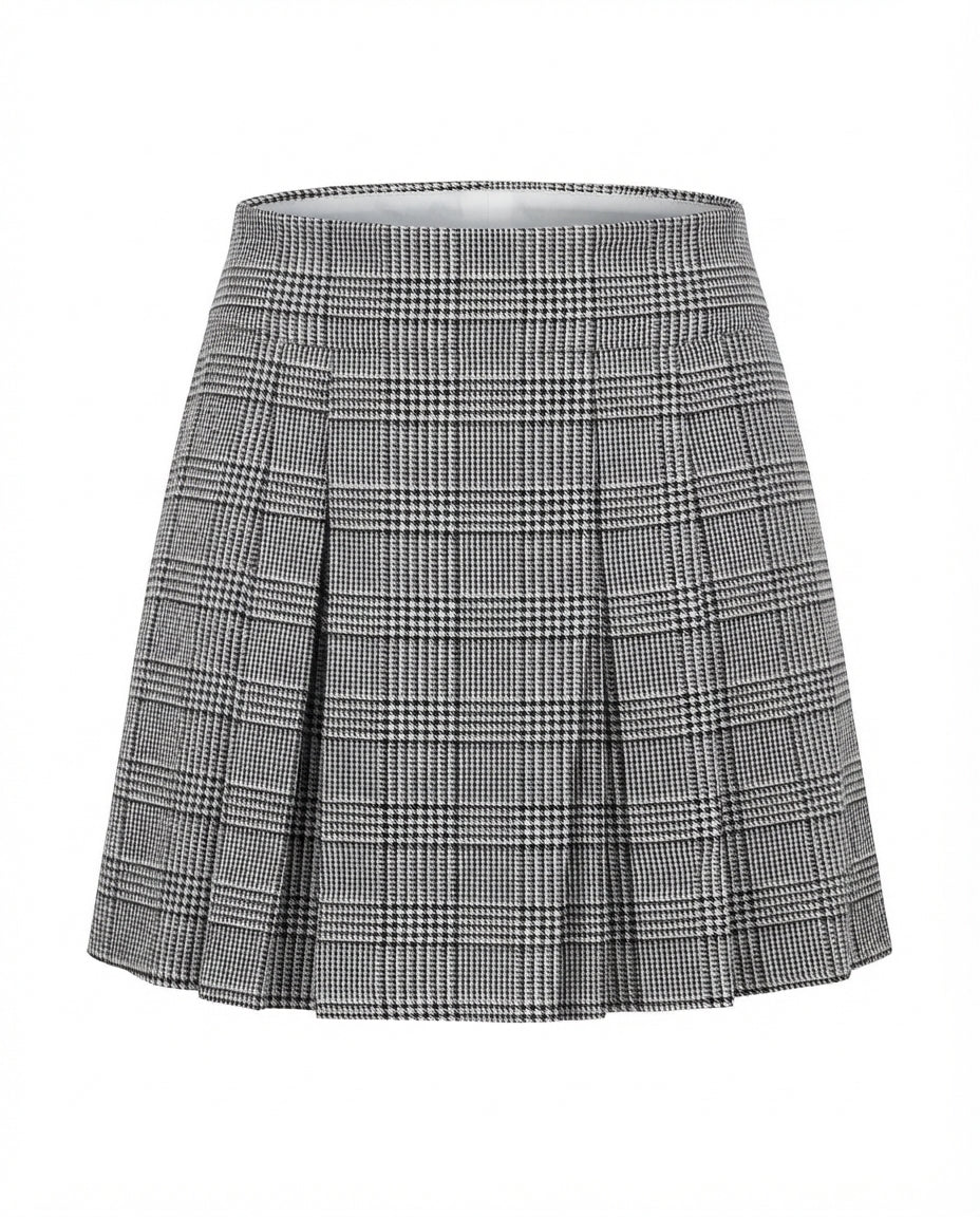 Falda short de cuadros