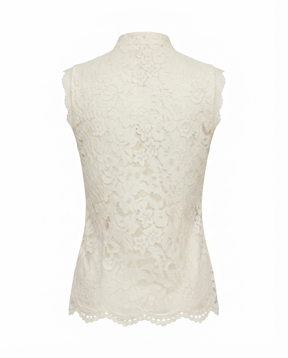 Blusa de encaje sin mangas