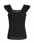 Blusa polkas dots manga escarola