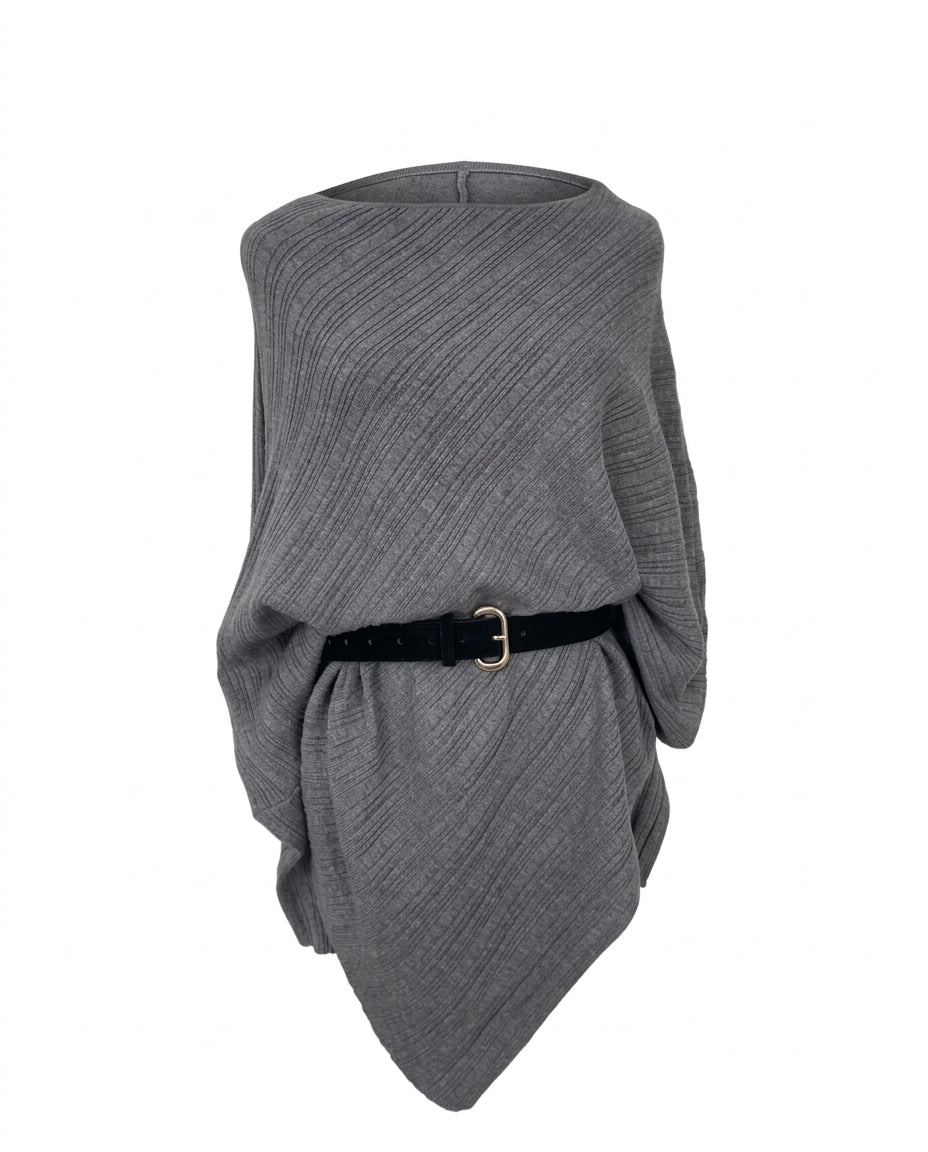 Blusa corte mariposa con cinto