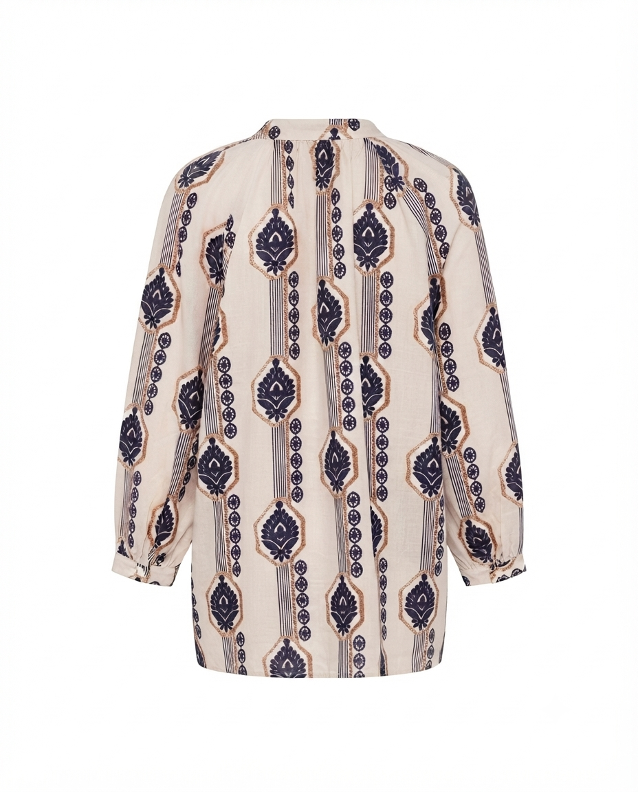 Blusa estampada manga larga