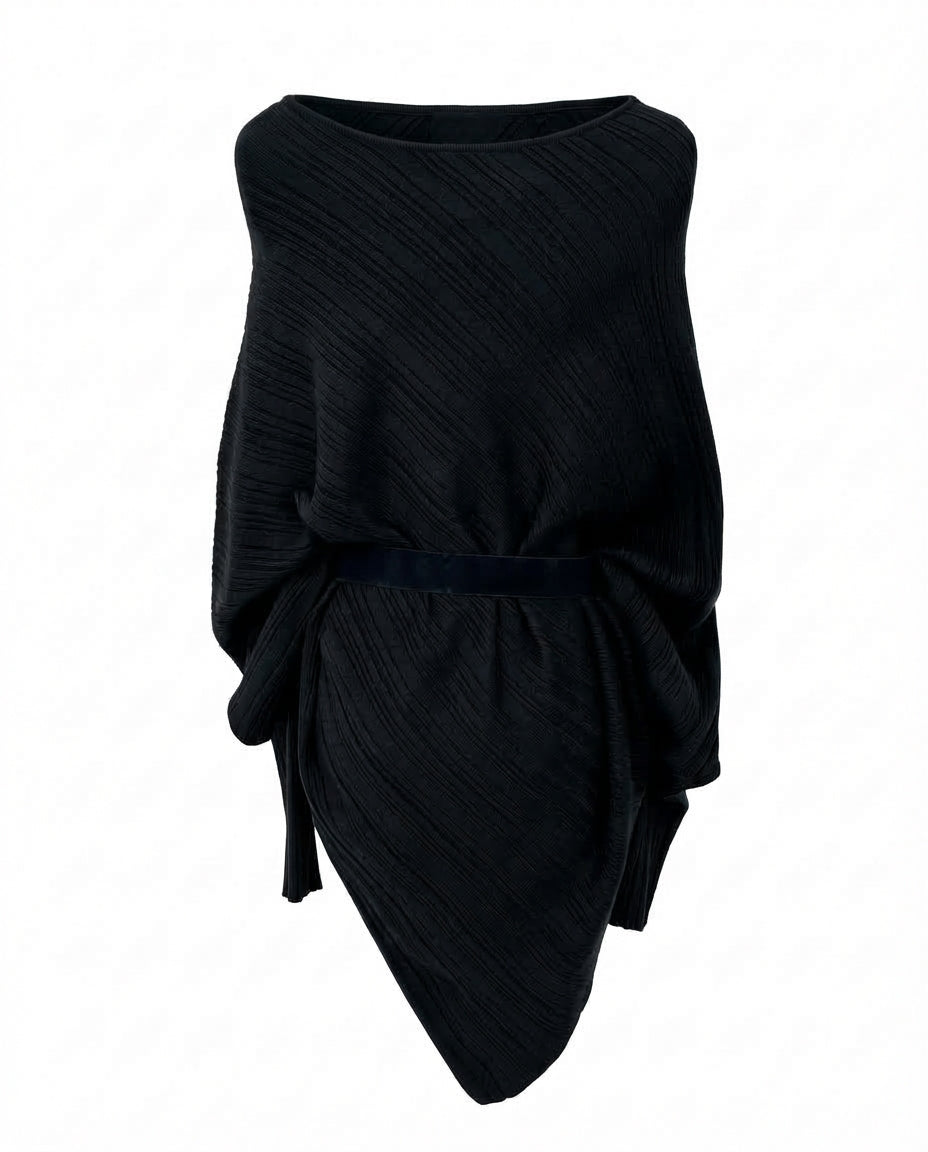 Blusa corte mariposa con cinto