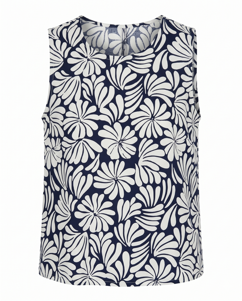 Blusa de lino estampada