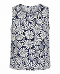 Blusa de lino estampada
