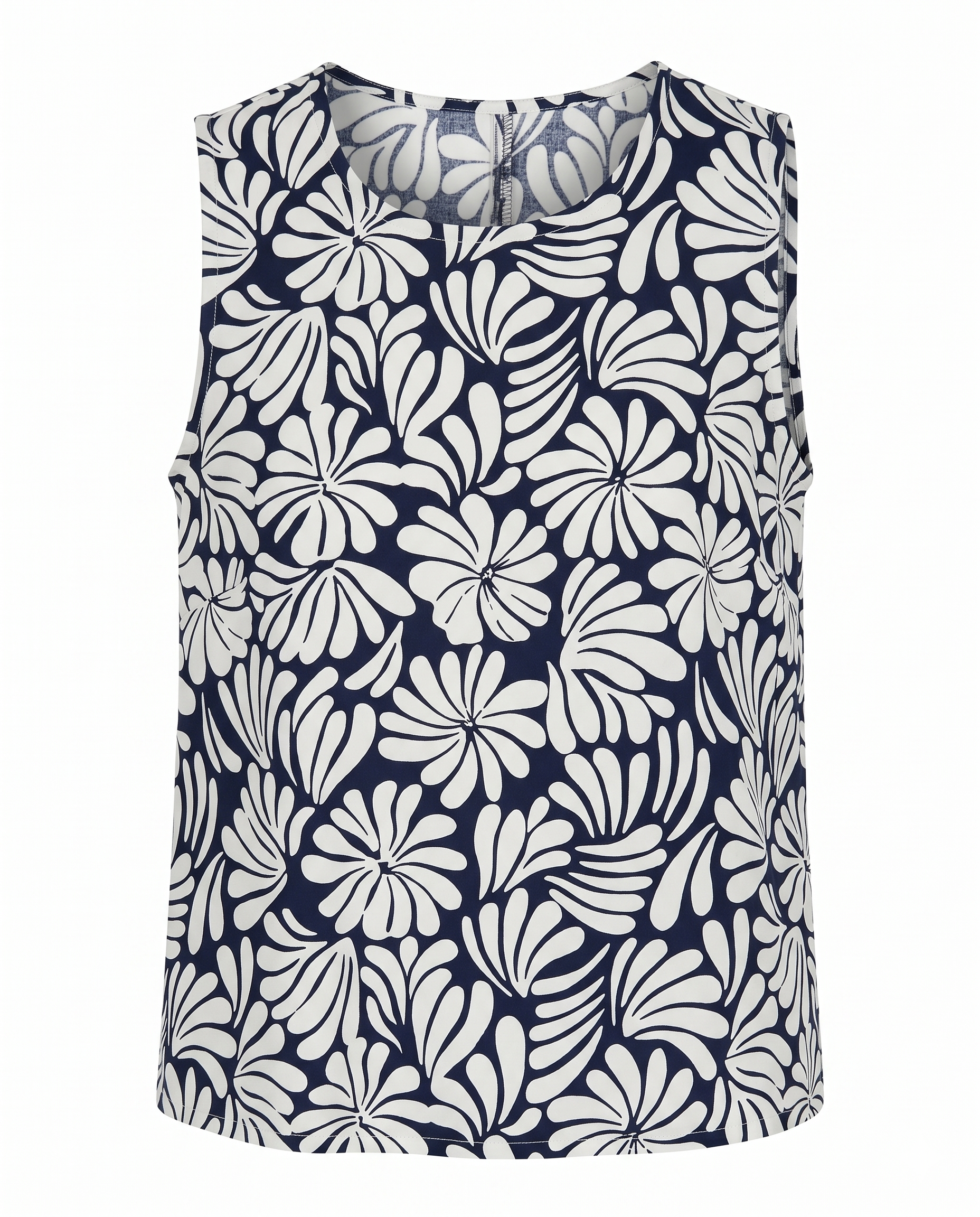 Blusa de lino estampada