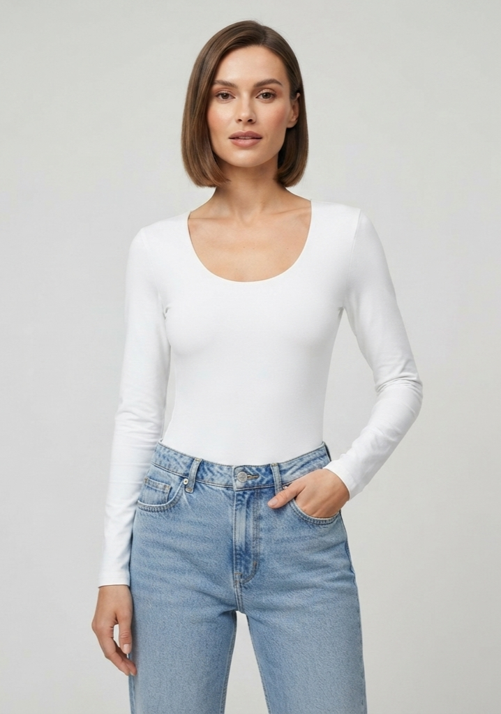 Body cuello redondo manga larga&nbsp;