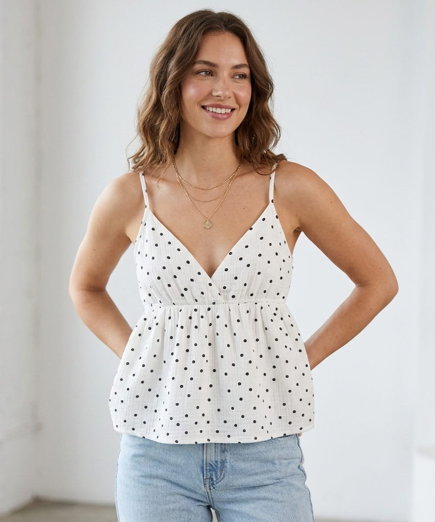 Blusa tirantes polkas