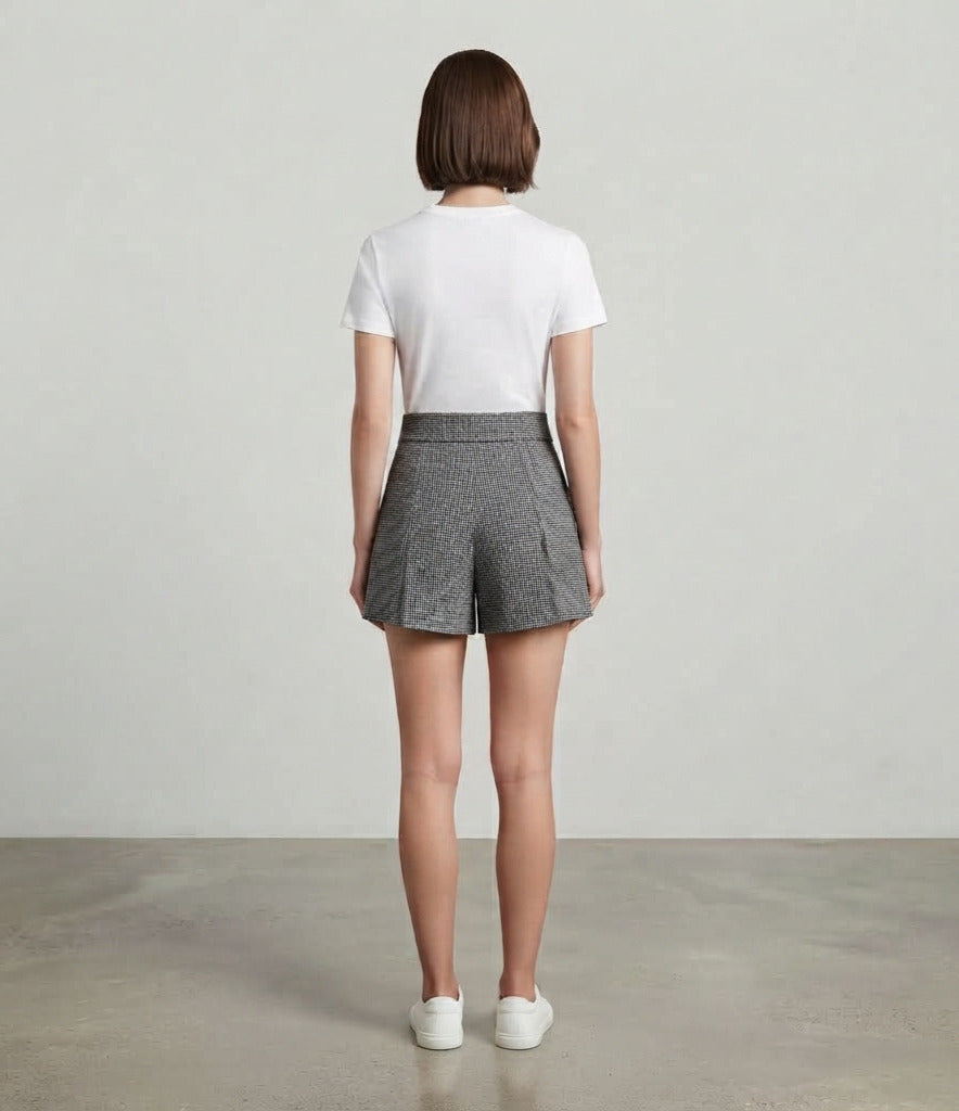 Falda short de cuadros