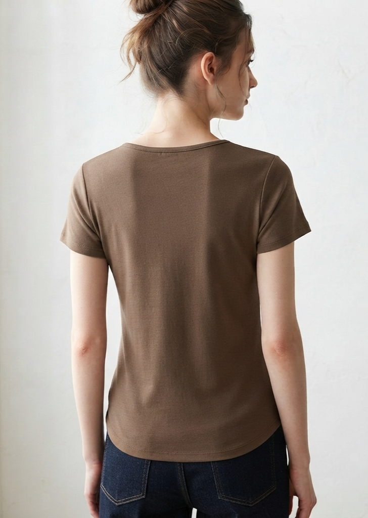 Blusa de algodon escote cuadrado