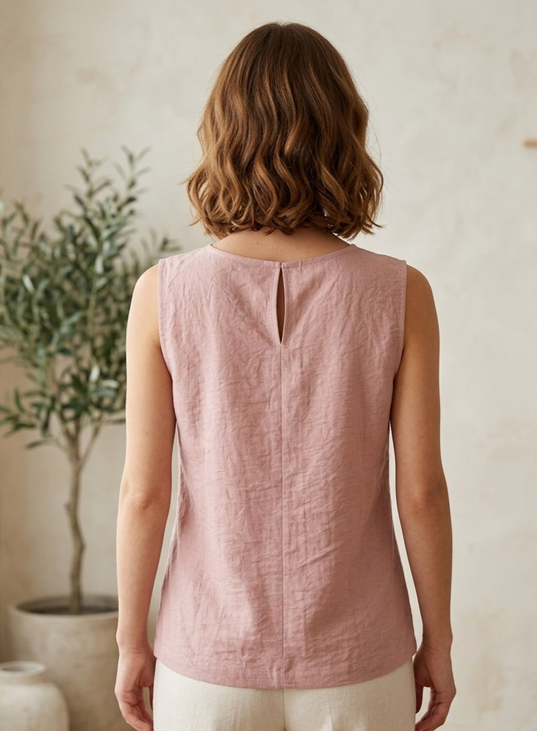Blusa con aberturas sin mangas