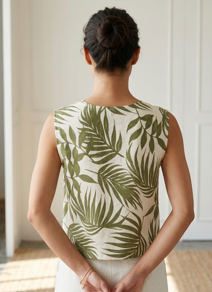 Blusa estampada con botones
