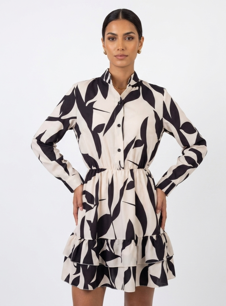 Vestido corto estampado
