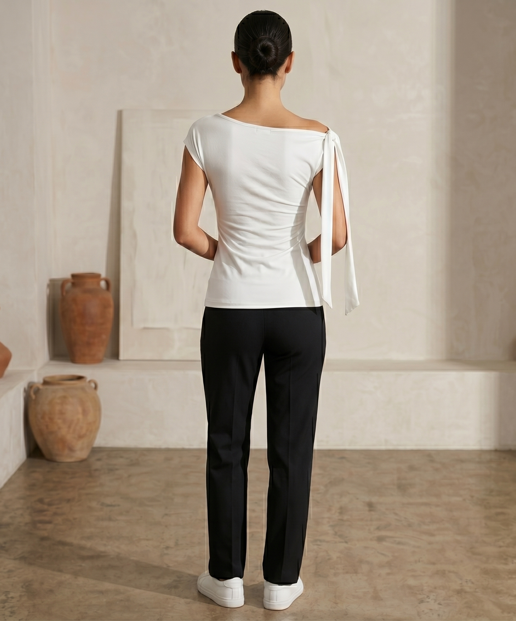 Blusa con liston en hombro