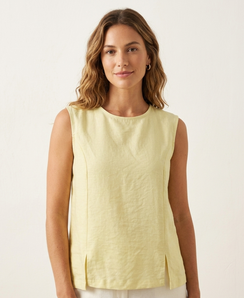 Blusa con aberturas sin mangas